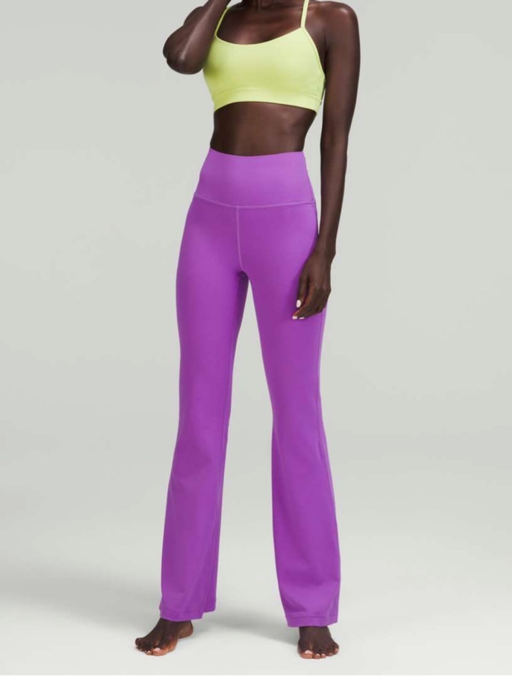 Lululemon Groove Super High Rise Flare Pants Nulu Moonlit Magenta Purple size 14 - Picture 2 of 9